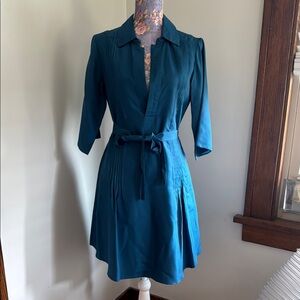 Cynthia Rowley Teal Long Sleeve Dress